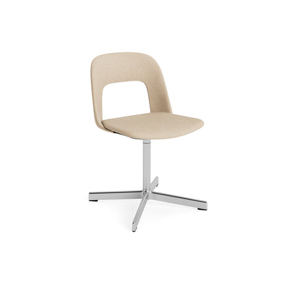 Layout Chair Upholstered - Swivel Base by HAY - Metaphor 035 / Polished Aluminium