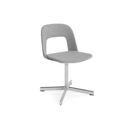 Layout Chair Upholstered - Swivel Base by HAY - Mode 008 / Polished Aluminium