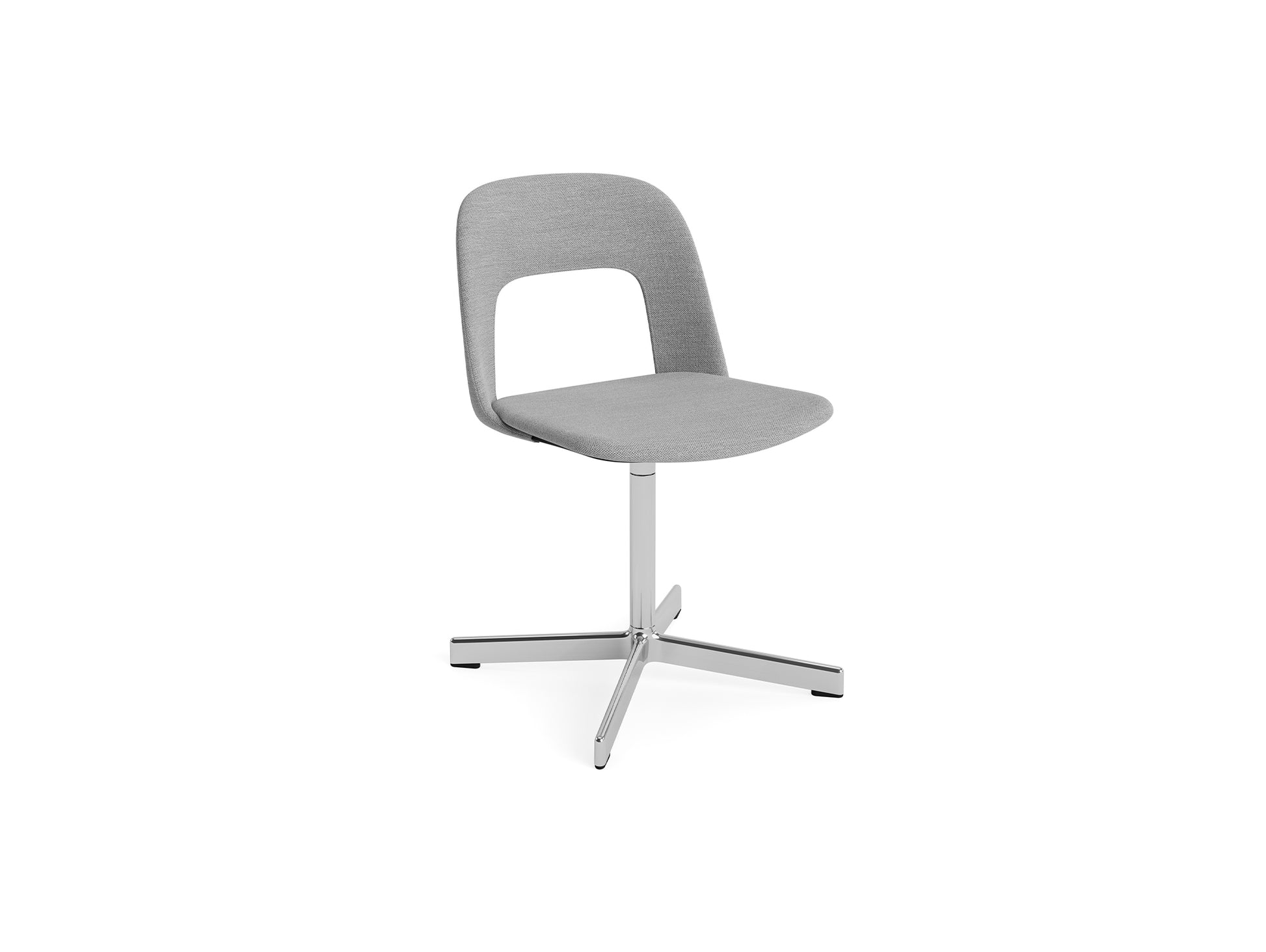 Layout Chair Upholstered - Swivel Base by HAY - Mode 008 / Polished Aluminium