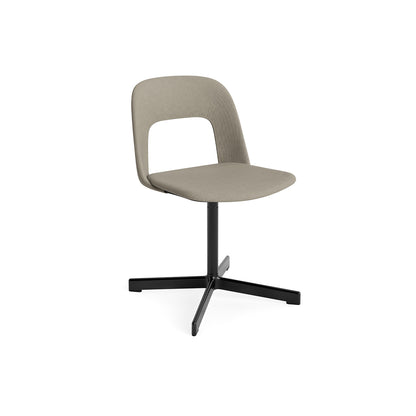 Layout Chair Upholstered - Swivel Base by HAY -Naveli 133 / Black Aluminium