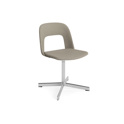 Layout Chair Upholstered - Swivel Base by HAY - Naveli 133 / Polished Aluminium