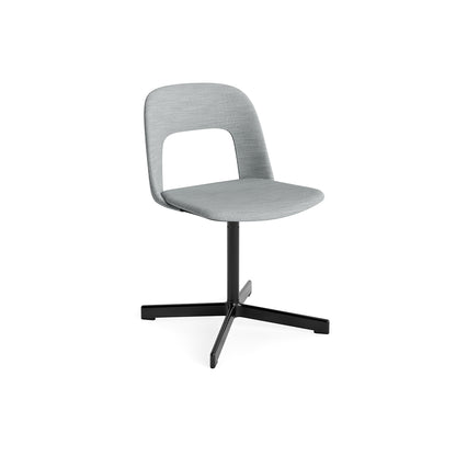 Layout Chair Upholstered - Swivel Base by HAY - Remix 3 123 / Black Aluminium
