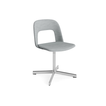 Layout Chair Upholstered - Swivel Base by HAY - Remix 3 123 / Polished Aluminium