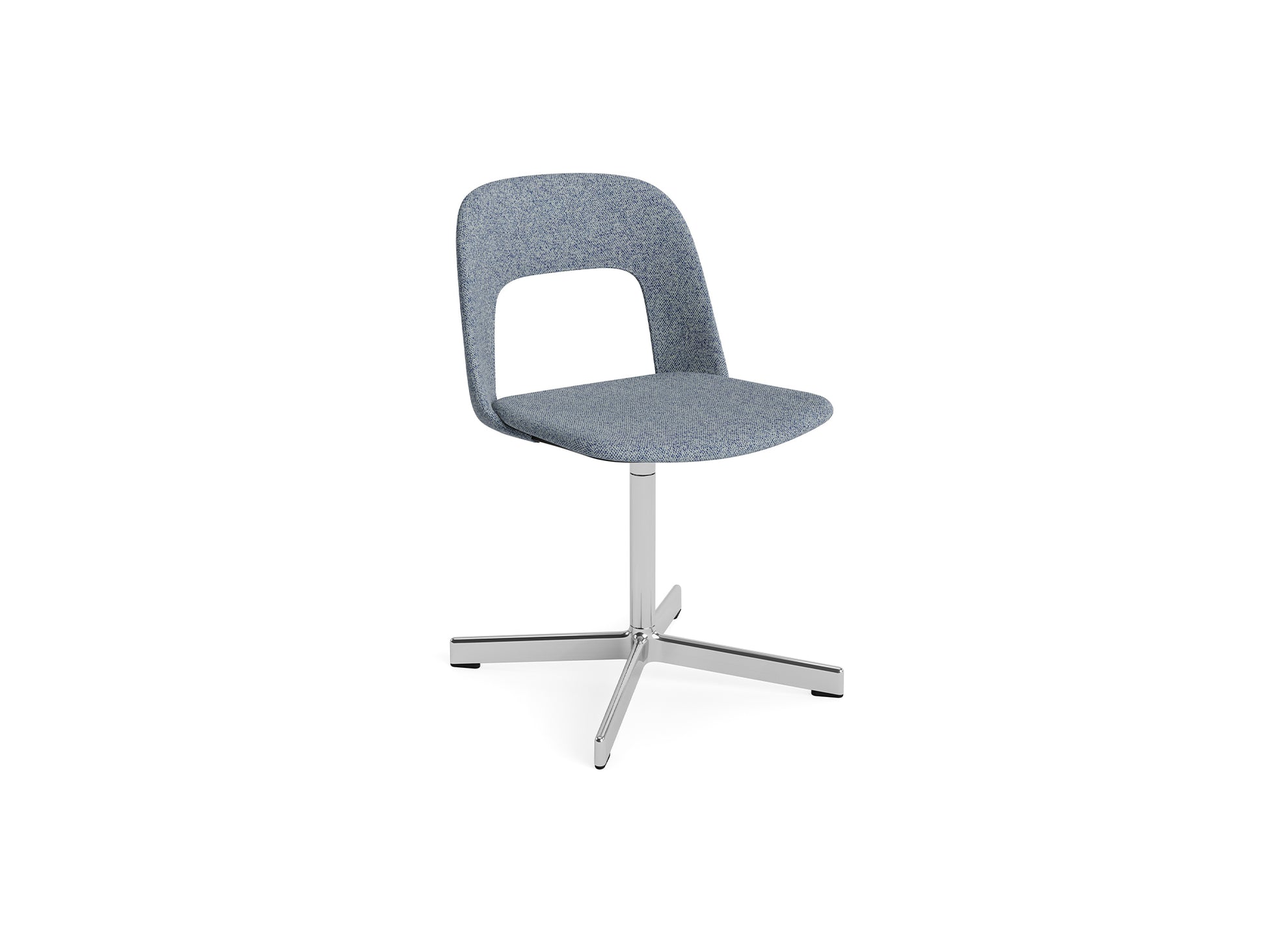 Layout Chair Upholstered - Swivel Base by HAY - Vanir 733 / Polished Aluminium