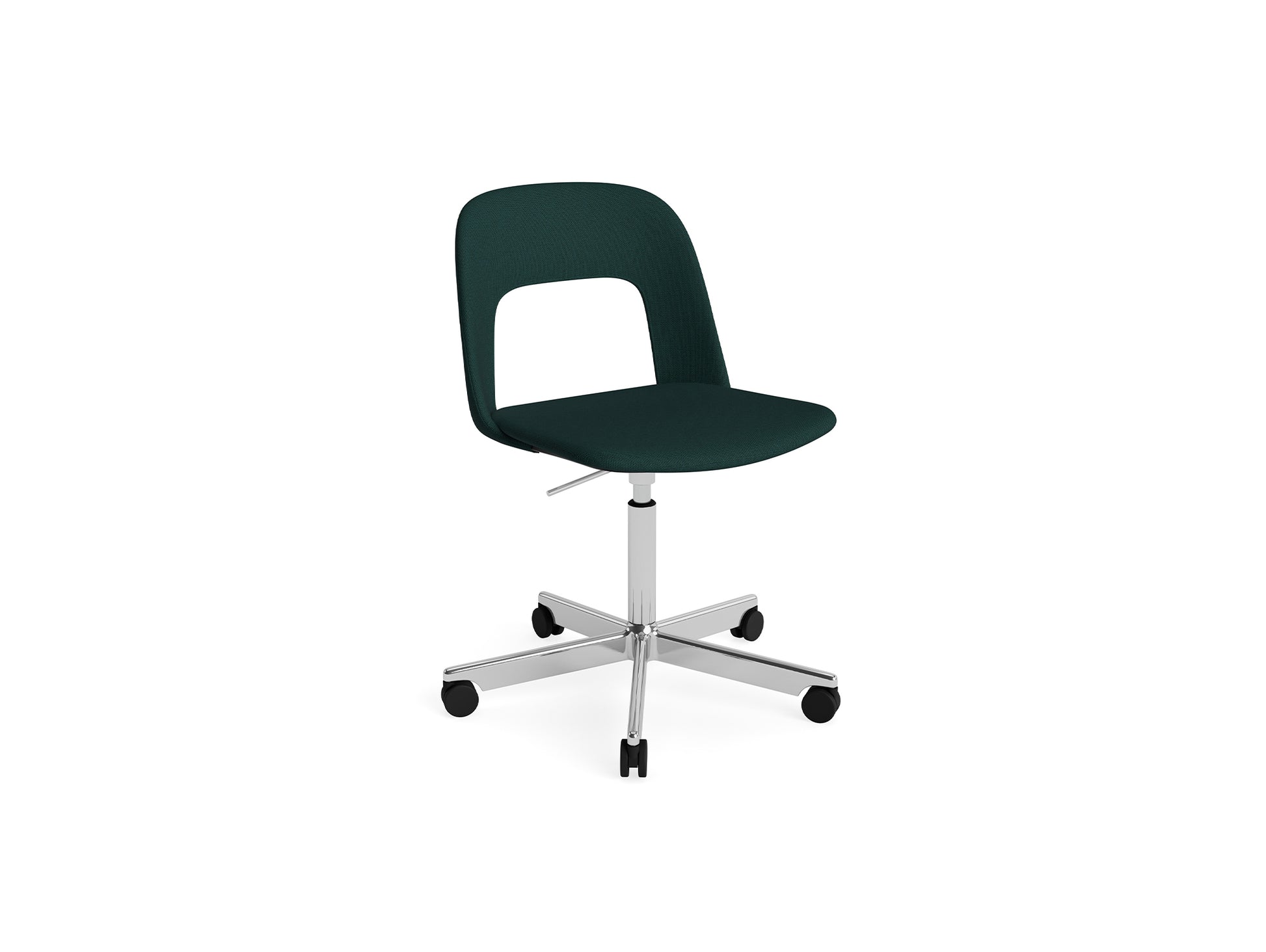 Layout Chair Full Upholstered - 5 Star Swivel Base (144) by HAY - Polished Aluminium / Autumn 971