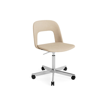 Layout Chair Full Upholstered - 5 Star Swivel Base (144) by HAY - Polished Aluminium / Metaphor 035
