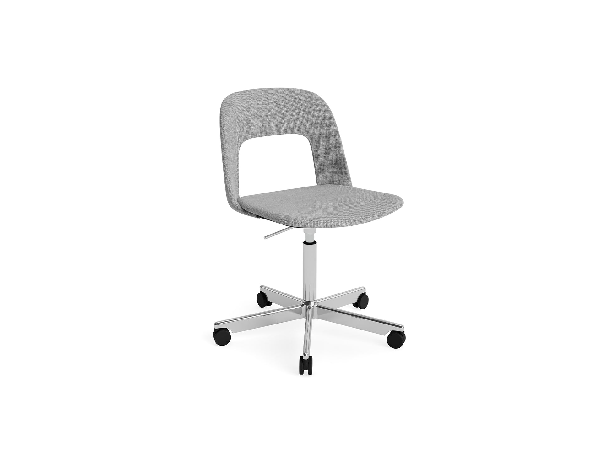 Layout Chair Full Upholstered - 5 Star Swivel Base (144) by HAY - Polished Aluminium / Mode 008
