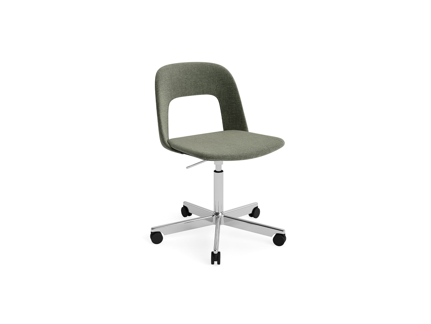 Layout Chair Full Upholstered - 5 Star Swivel Base (144) by HAY - Polished Aluminium / Overlap 011