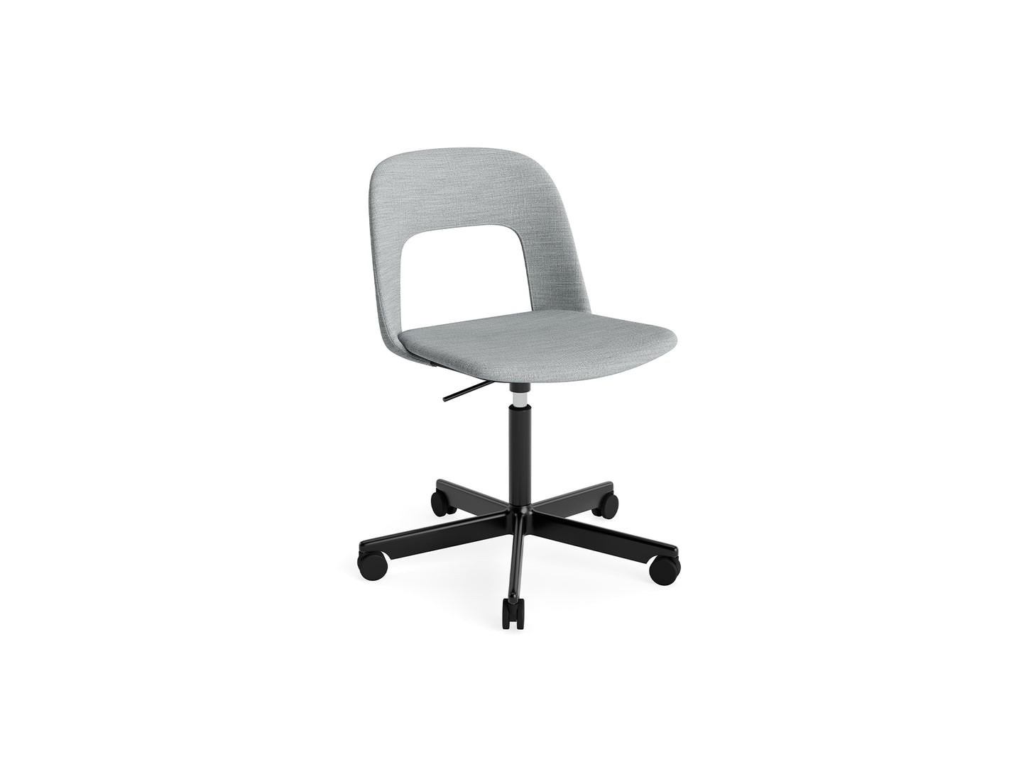 Layout Chair Full Upholstered - 5 Star Swivel Base (144) by HAY - Black Aluminium / Remix 123