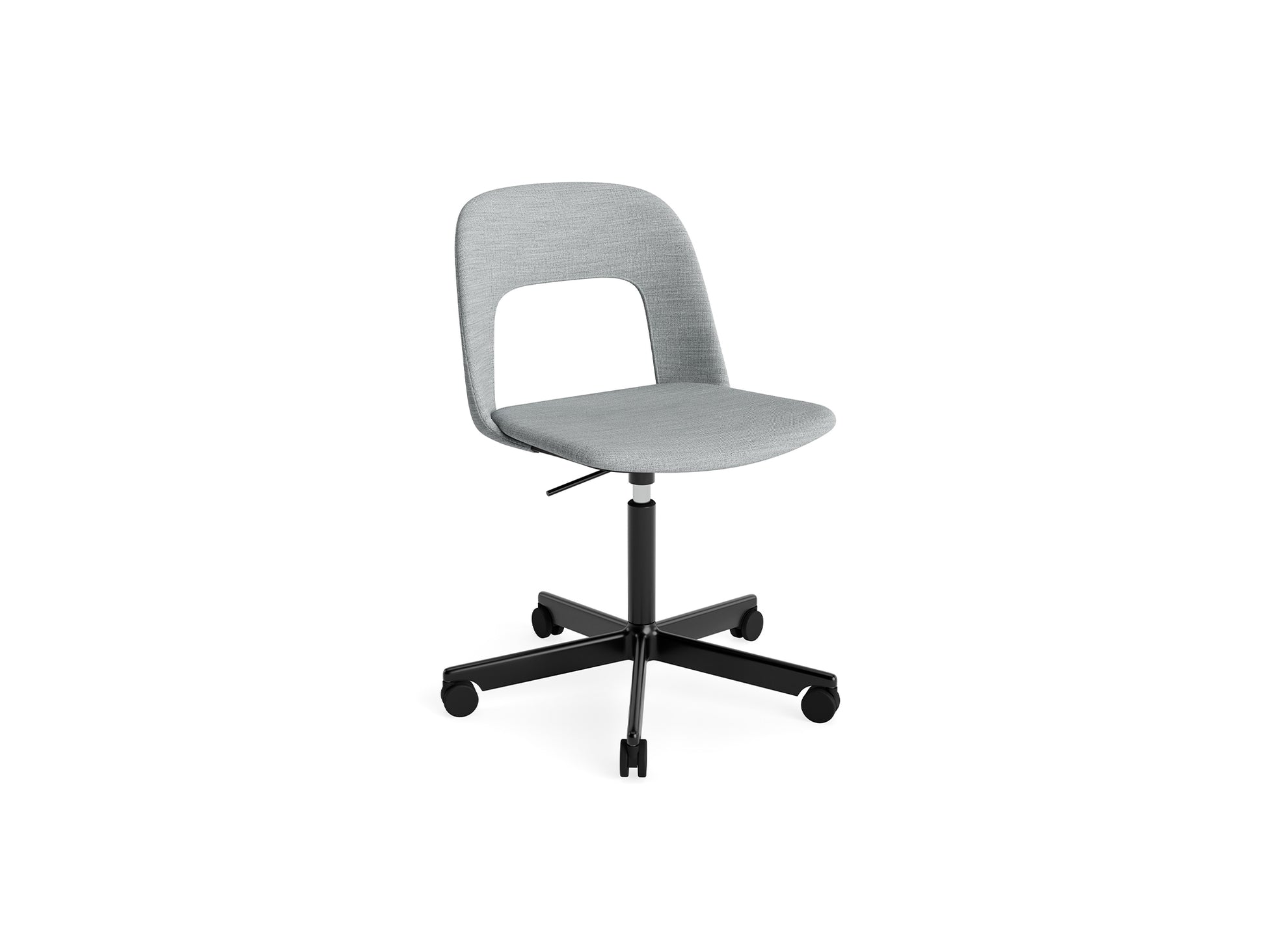 Layout Chair Full Upholstered - 5 Star Swivel Base (144) by HAY - Black Aluminium / Remix 123