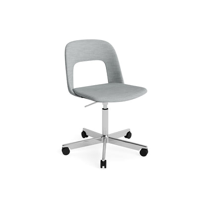 Layout Chair Full Upholstered - 5 Star Swivel Base (144) by HAY - Polished Aluminium / Remix 123