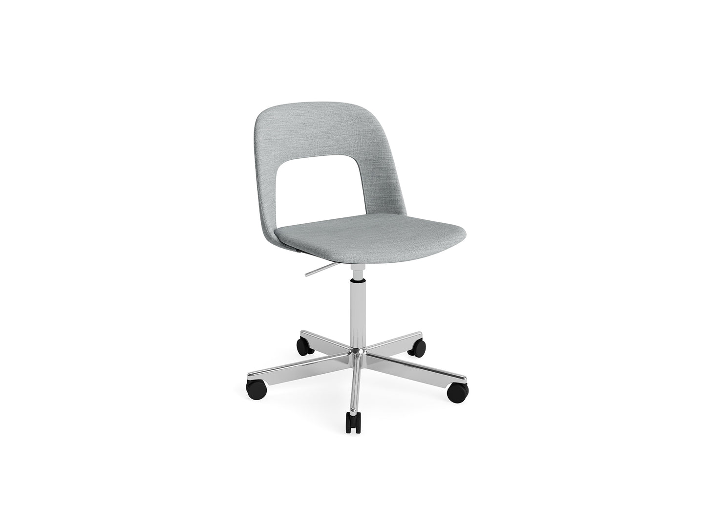 Layout Chair Full Upholstered - 5 Star Swivel Base (144) by HAY - Polished Aluminium / Remix 123