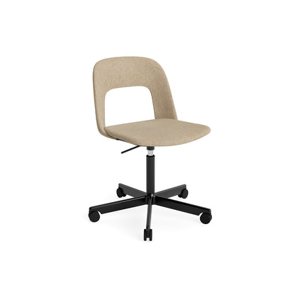 Layout Chair Full Upholstered - 5 Star Swivel Base (144) by HAY - Black Aluminium / Turf Sand