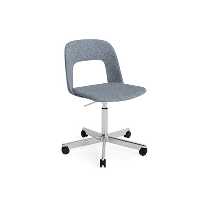 Layout Chair Full Upholstered - 5 Star Swivel Base (144) by HAY - Polished Aluminium / Vanir 733