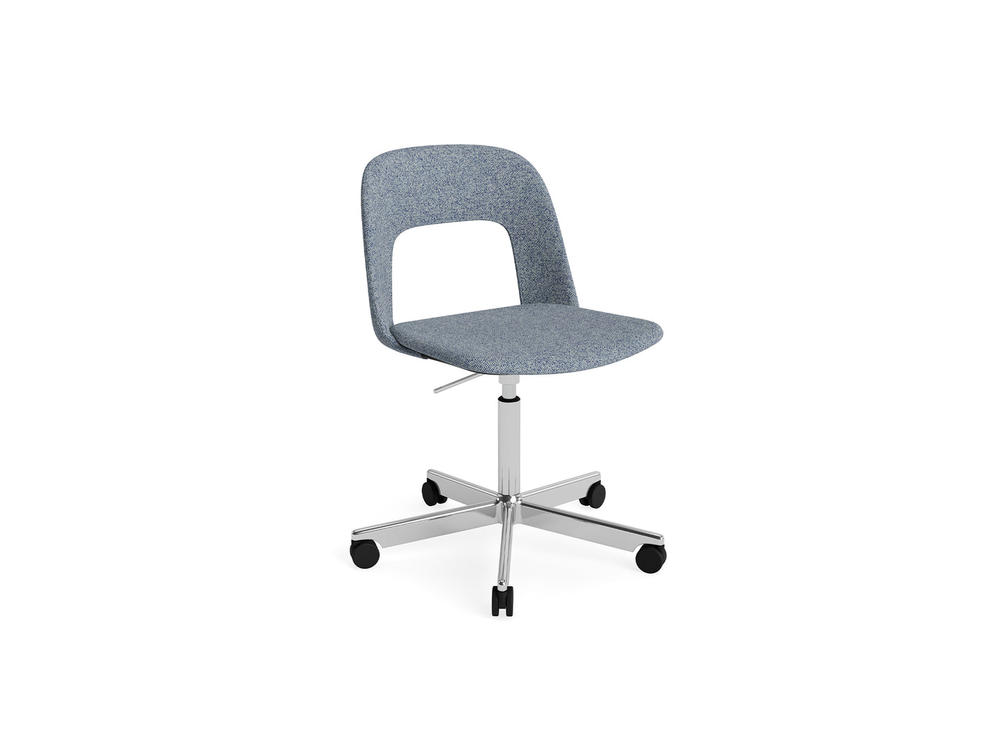 Layout Chair Full Upholstered - 5 Star Swivel Base (144) by HAY - Polished Aluminium / Vanir 733