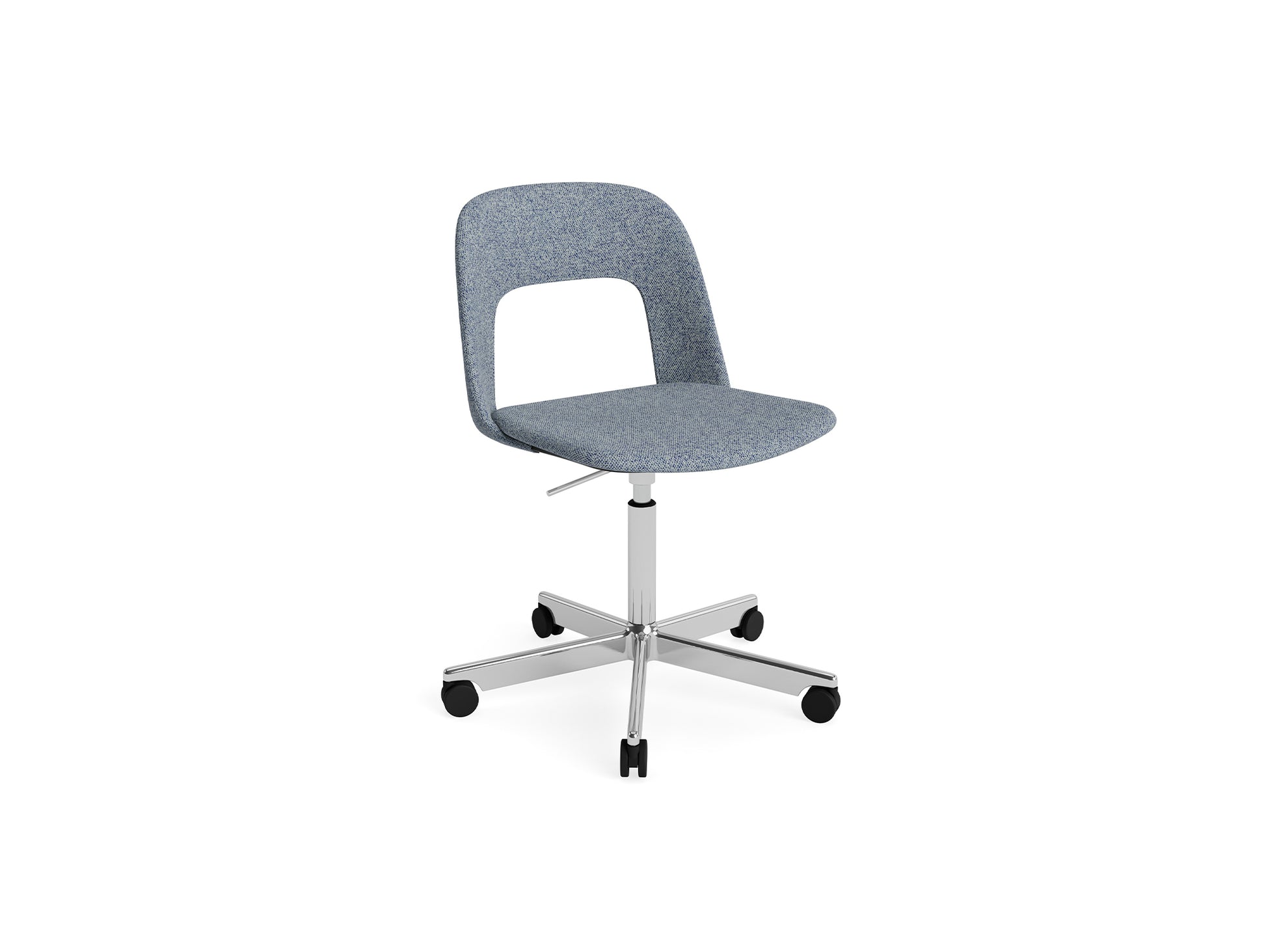 Layout Chair Full Upholstered - 5 Star Swivel Base (144) by HAY - Polished Aluminium / Vanir 733