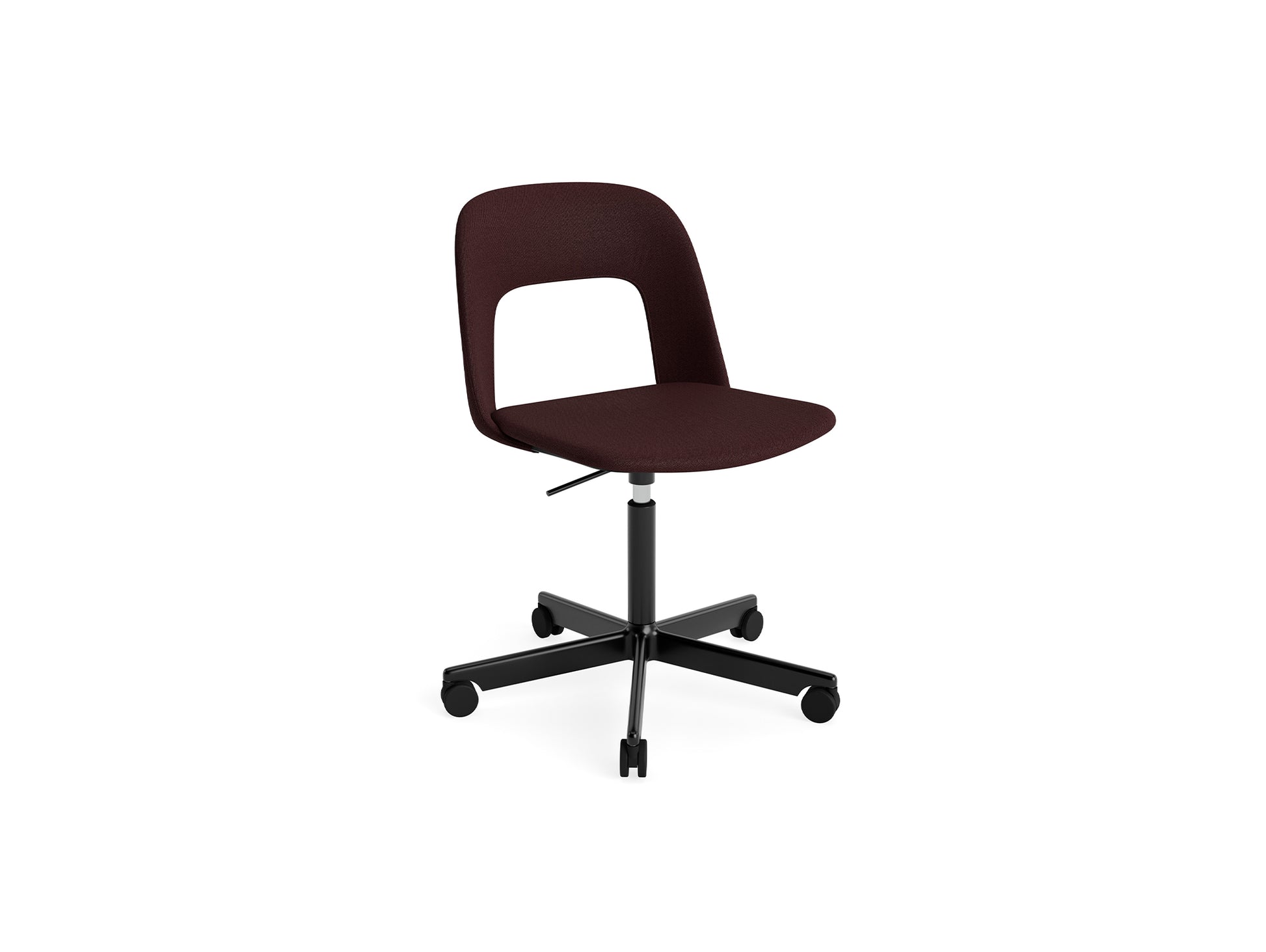 Layout Chair Full Upholstered - 5 Star Swivel Base (144) by HAY - Black Aluminium / Vidar 693