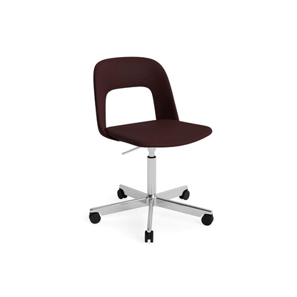 Layout Chair Full Upholstered - 5 Star Swivel Base (144) by HAY - Polished Aluminium / Vidar 693