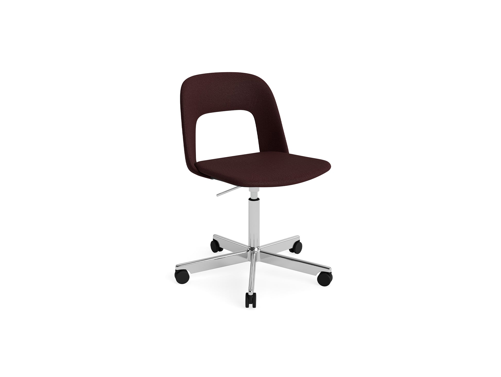 Layout Chair Full Upholstered - 5 Star Swivel Base (144) by HAY - Polished Aluminium / Vidar 693