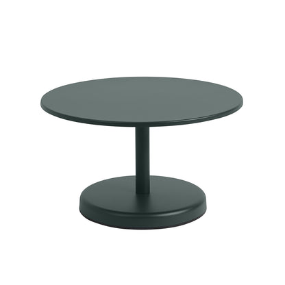 Linear Steel Coffee Table by Muuto - D70 H40 / Dark Green