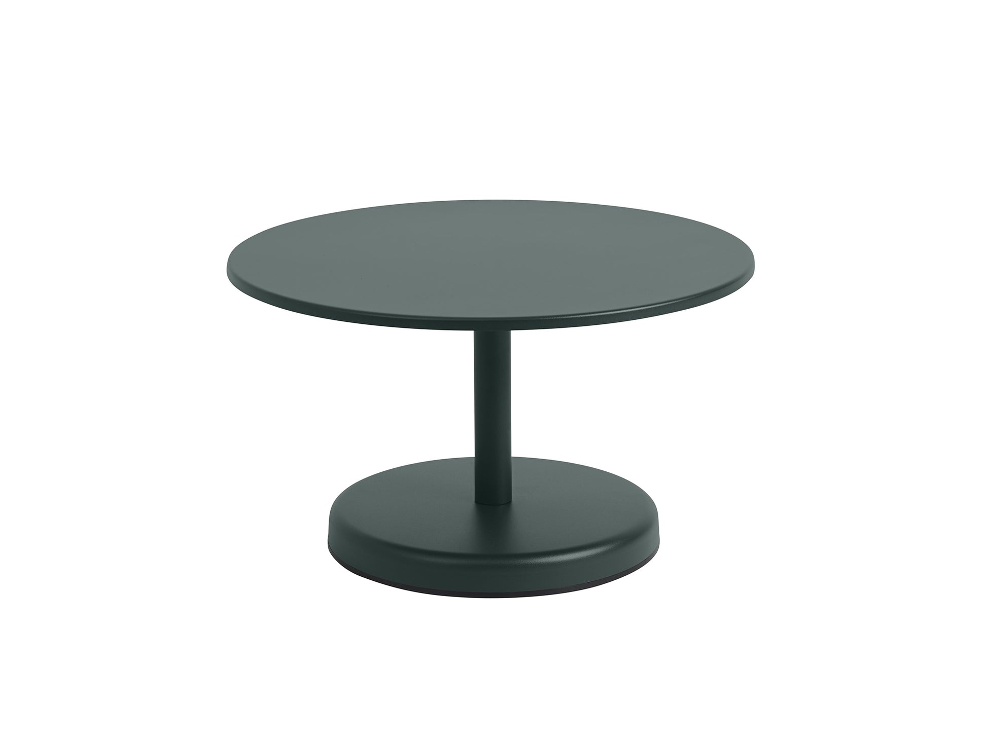 Linear Steel Coffee Table by Muuto - D70 H40 / Dark Green