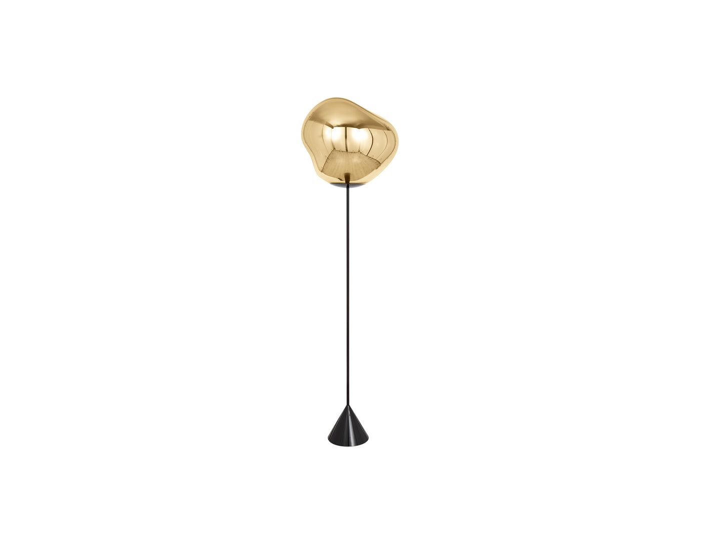 Melt LED Cone Slim Floor Lamp by Tom Dixon - Gold