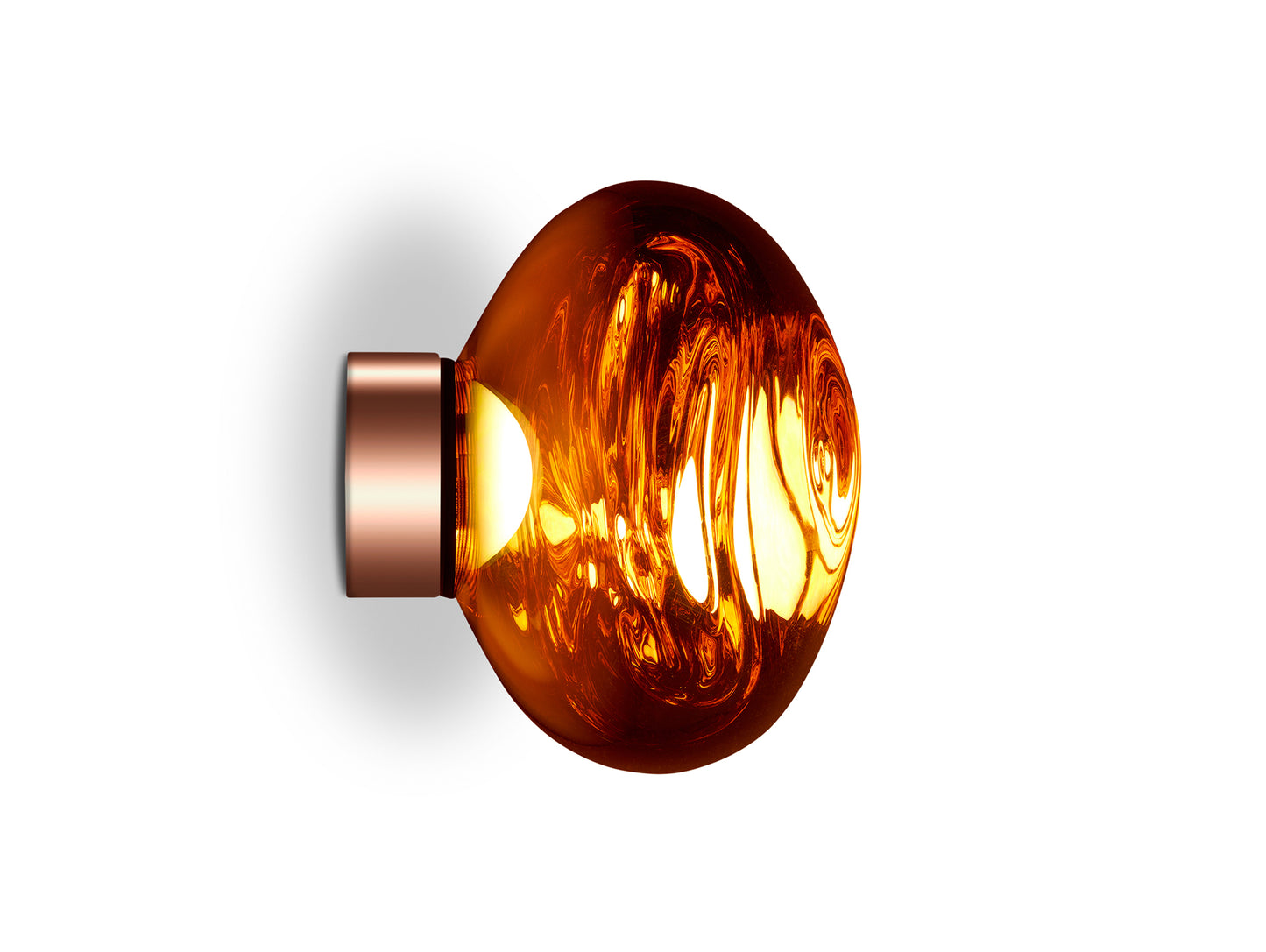 Melt Surface LED Mini Wall Lamp by Tom Dixon - copper