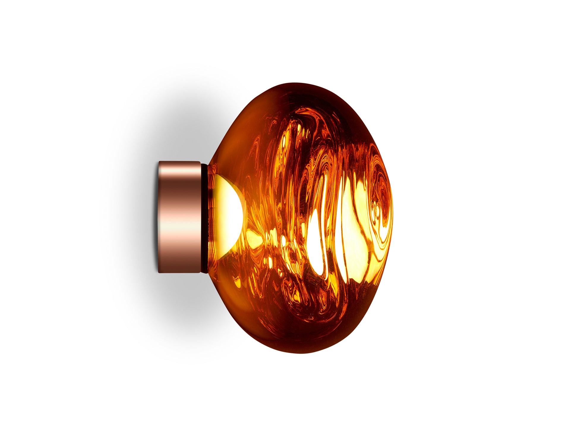 Melt Surface LED Mini Wall Lamp by Tom Dixon - copper