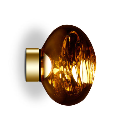 Melt Surface LED Mini Wall Lamp by Tom Dixon - gold