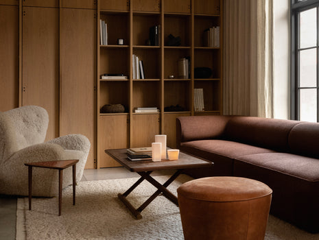 The Tired Man Lounge Chair by Audo Copenhagen - Sheepskin Moonlight