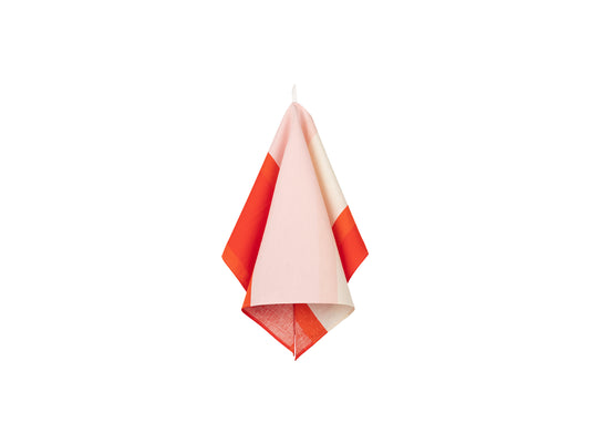 Hennika Tea Towel by Marimekko - Off White, Pink, Orange Red