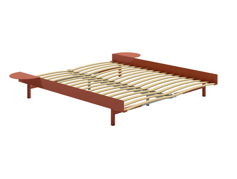 Moebe Expandable Bed - 90 to 180 cm / Terracotta / 160 cm Slats / 2 Side Tables