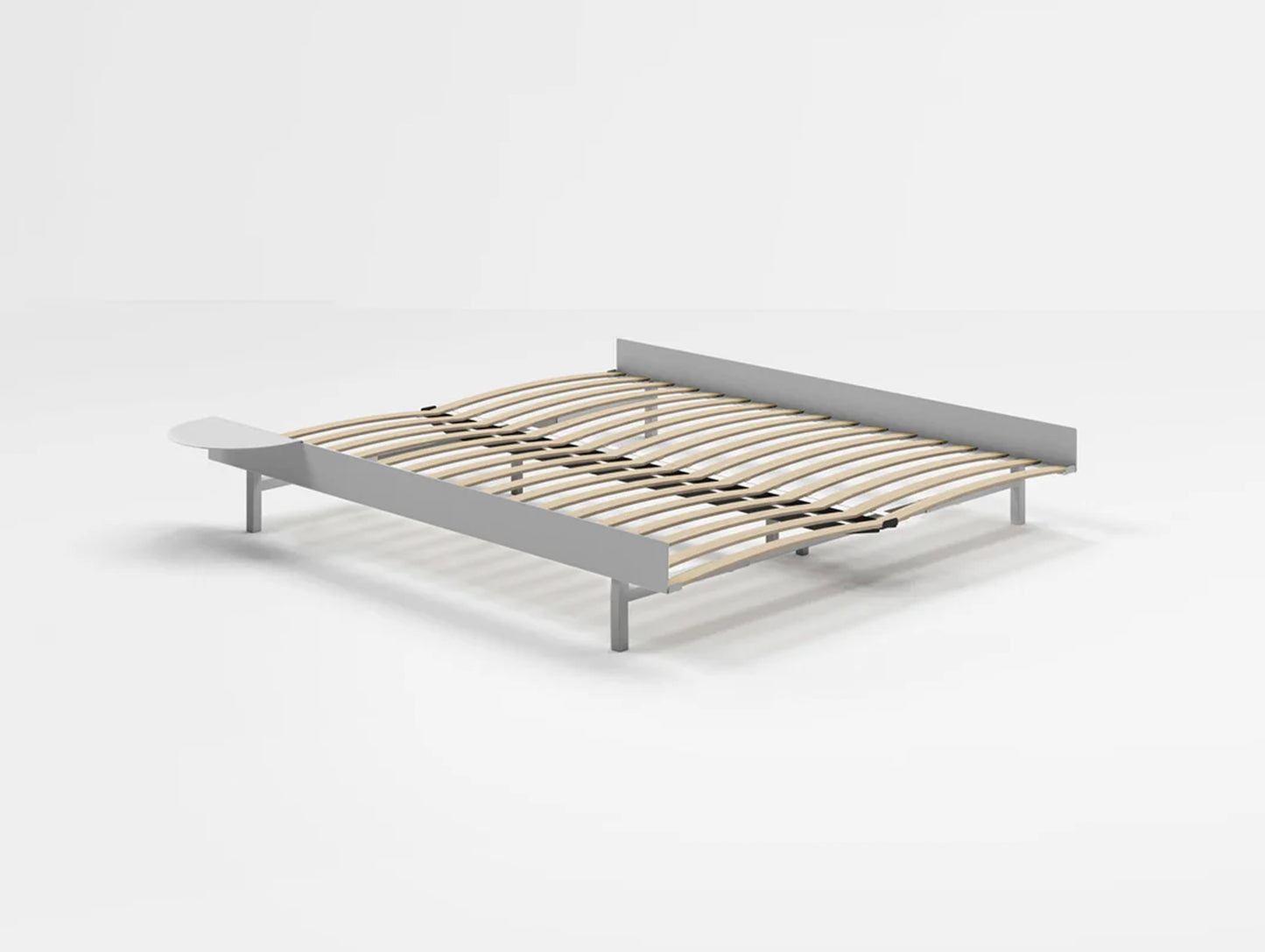 Moebe Bed 90 - 180 cm (Low) - Stainless Steel