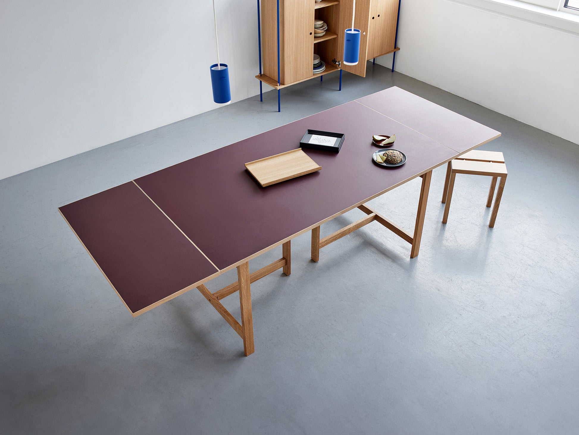 Rectangular Dining Table Extension Leaf by Moebe - Burgundy