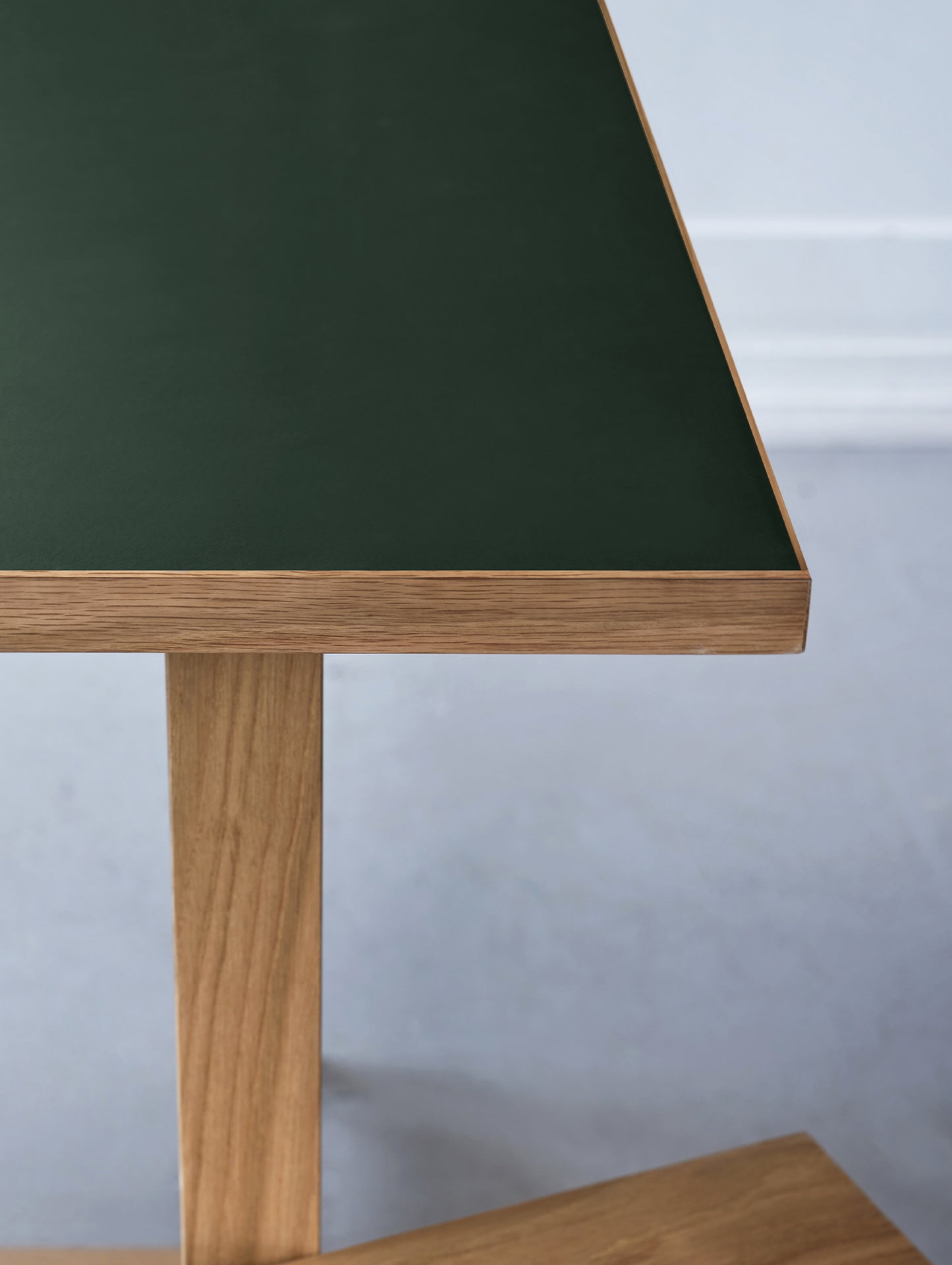 Rectangular Dining Table (Linoleum Tabletop) by Moebe - Length: 160 cm / Forest Green