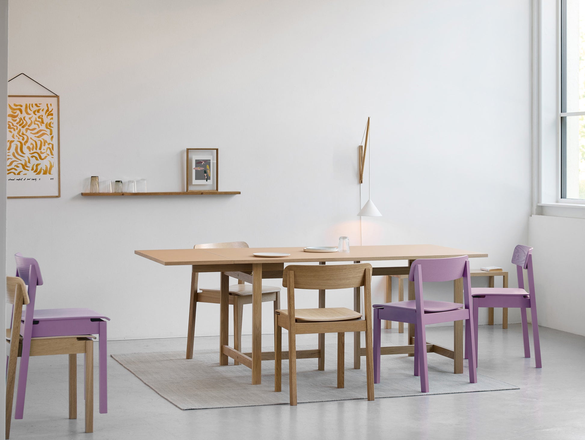 Rectangular Dining Table (Linoleum Tabletop) by Moebe