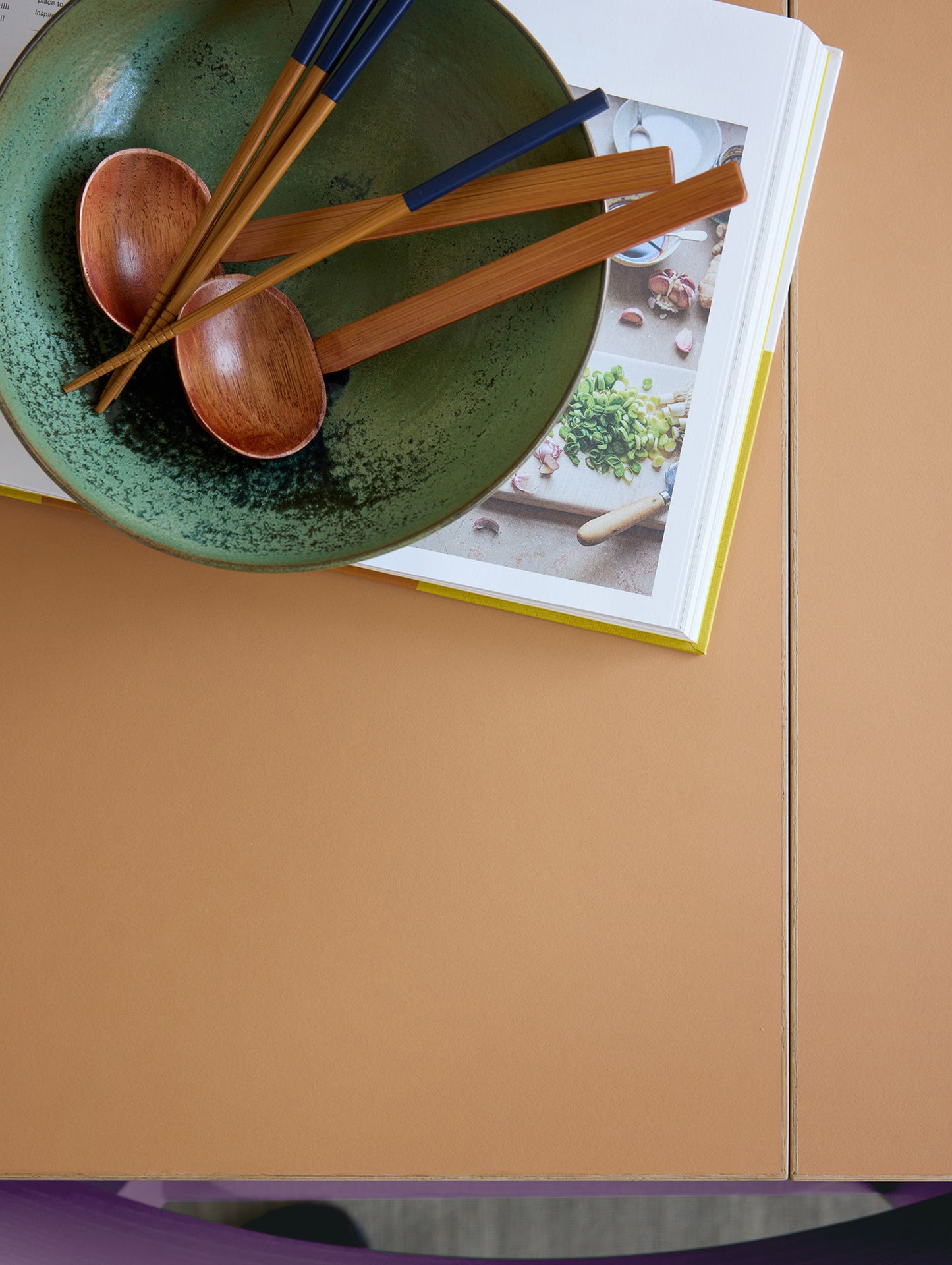 Rectangular Dining Table (Linoleum Tabletop) by Moebe