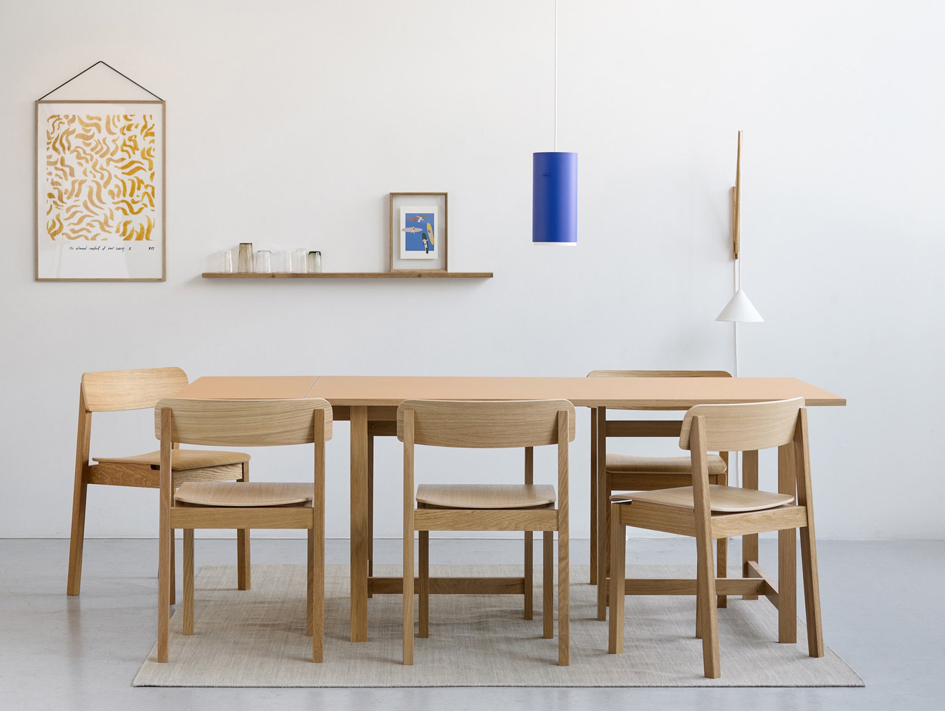 Rectangular Dining Table (Linoleum Tabletop) by Moebe