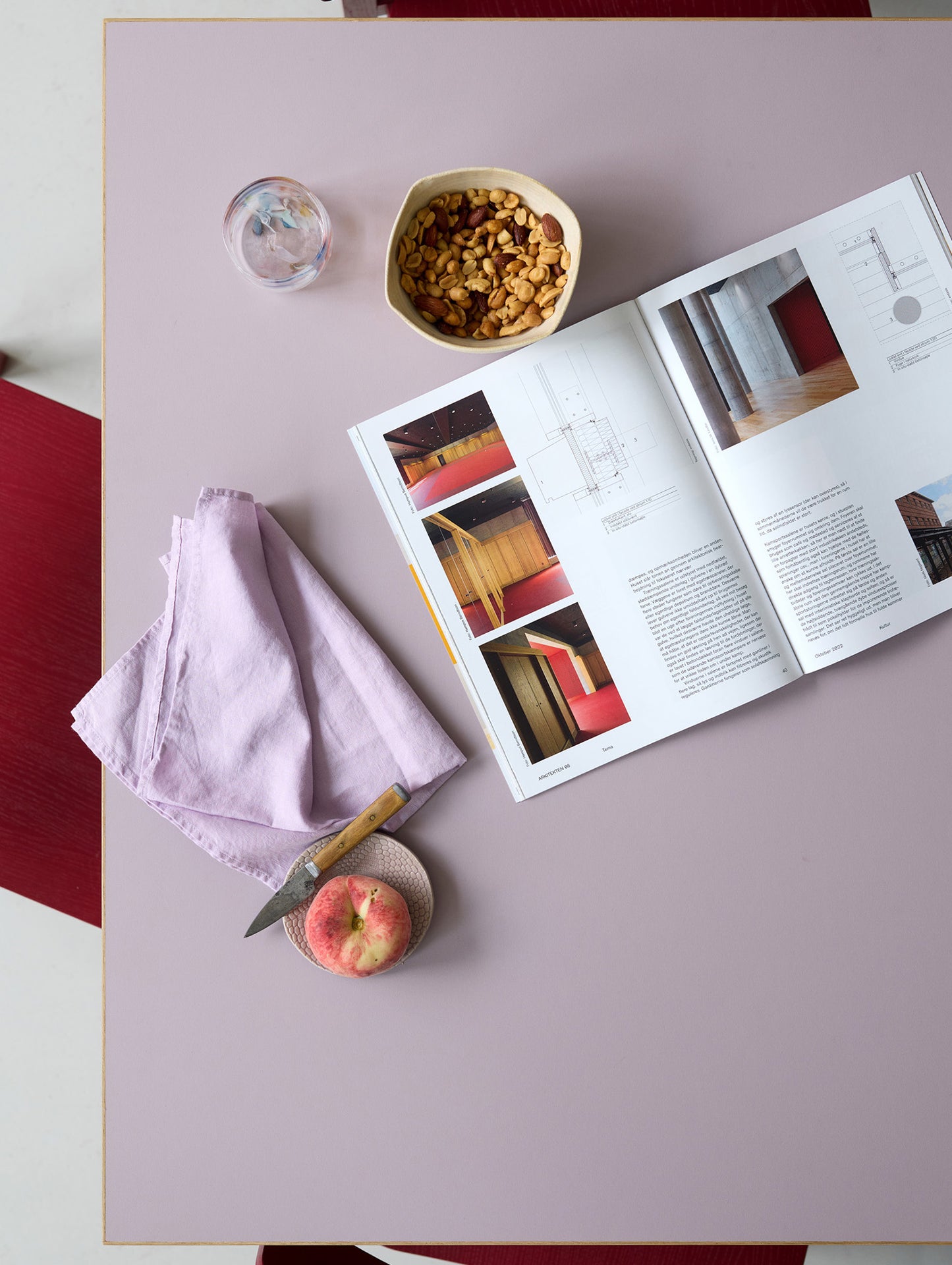 Rectangular Dining Table (Linoleum Tabletop) by Moebe