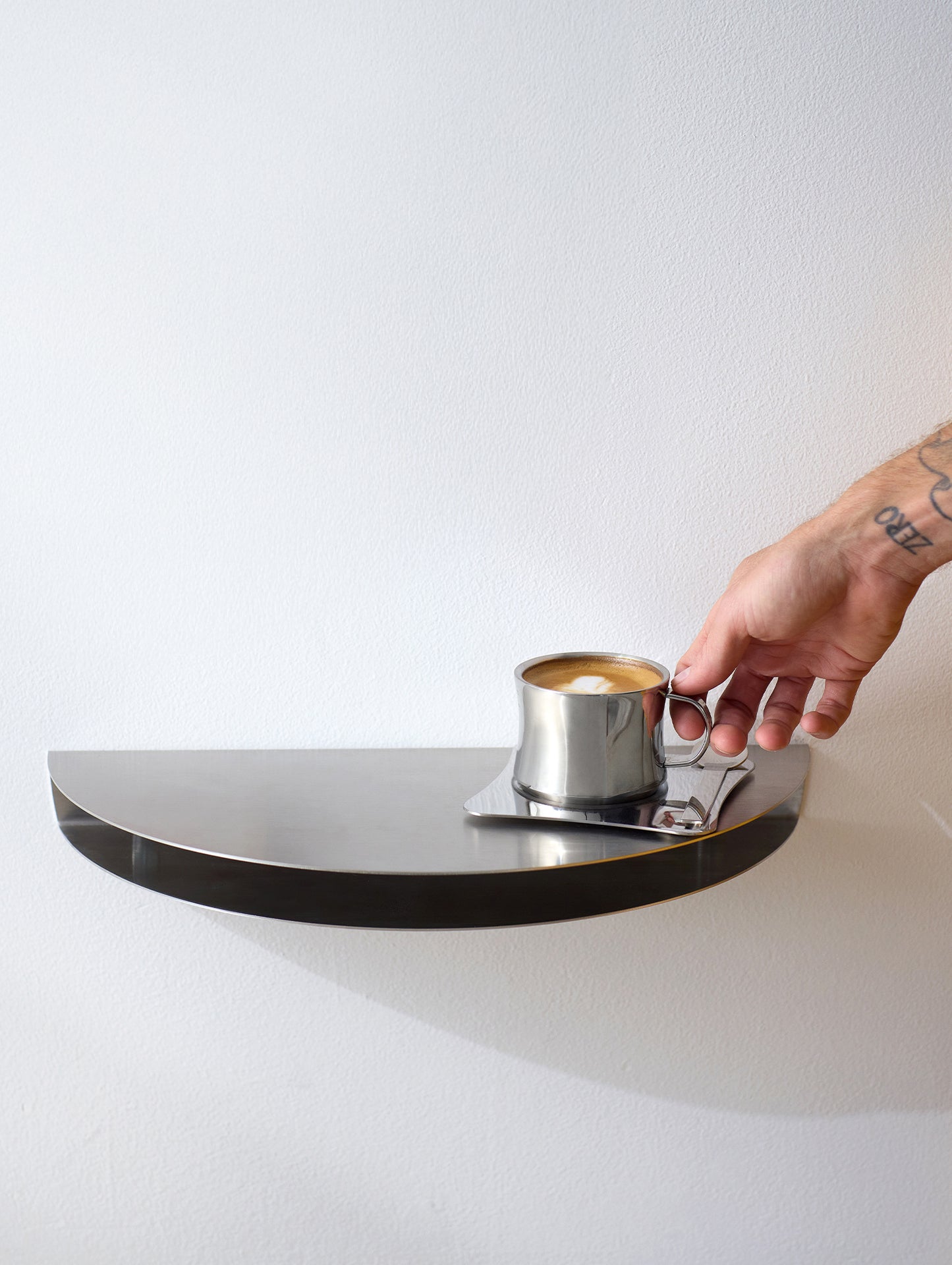 Half Moon Shelf by Moebe - Large / Stainless Steel