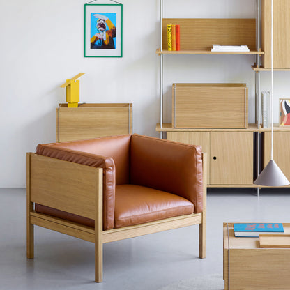 Moebe Lounge Chair by Moebe - Oak Frame / Cognac Leather