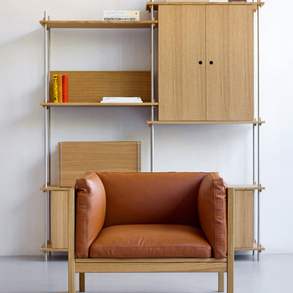 Moebe Lounge Chair by Moebe - Oak Frame / Cognac Leather