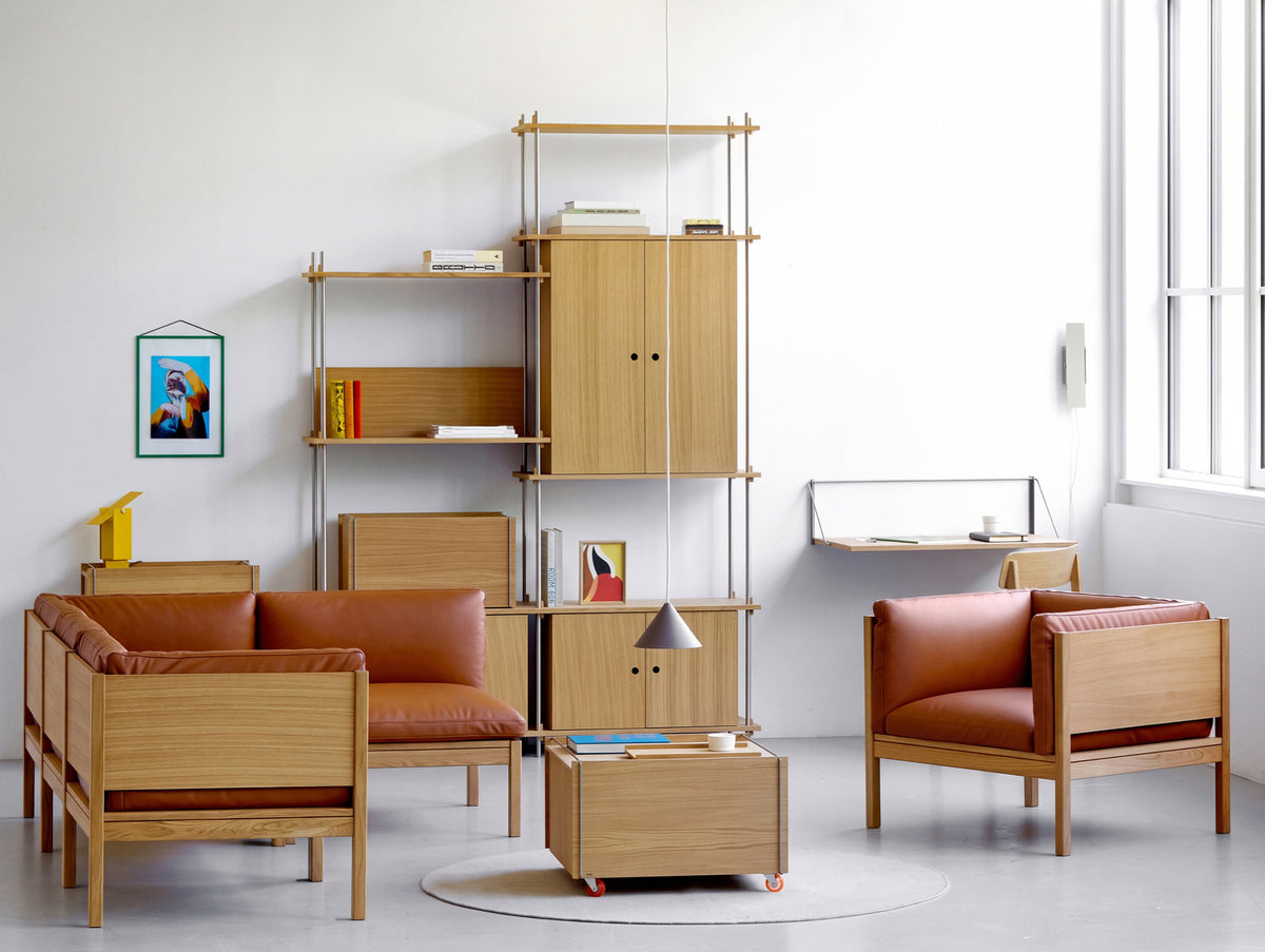 Moebe Lounge Chair by Moebe - Oak Frame / Cognac Leather