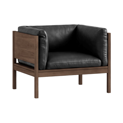 Moebe Lounge Chair by Moebe - Smoked Oak Frame / Black Leather 
