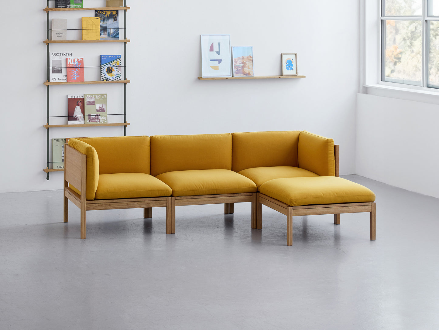 3-Seater Sofa with Chaise Longue by Moebe - Field 2 463