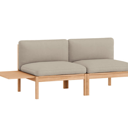 Modular 2-Seater Sofa Without Armrest with 1 Side Table by Moebe - Field 2 233