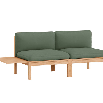 Modular 2-Seater Sofa Without Armrest with 1 Side Table by Moebe - Field 2 943