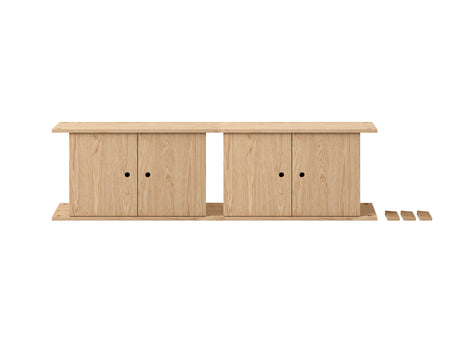 Moebe Shelving System - Double Cabinet - Oiled Oak