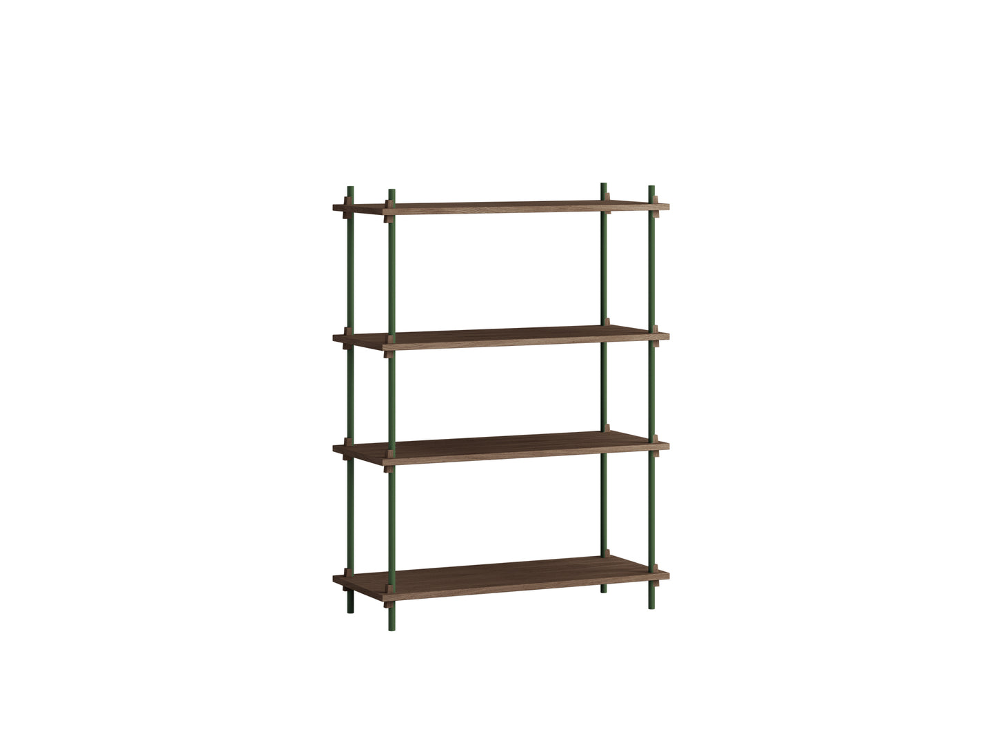 Moebe Shelving System - S.115.1.A Set in Pine Green / Smoked Oak