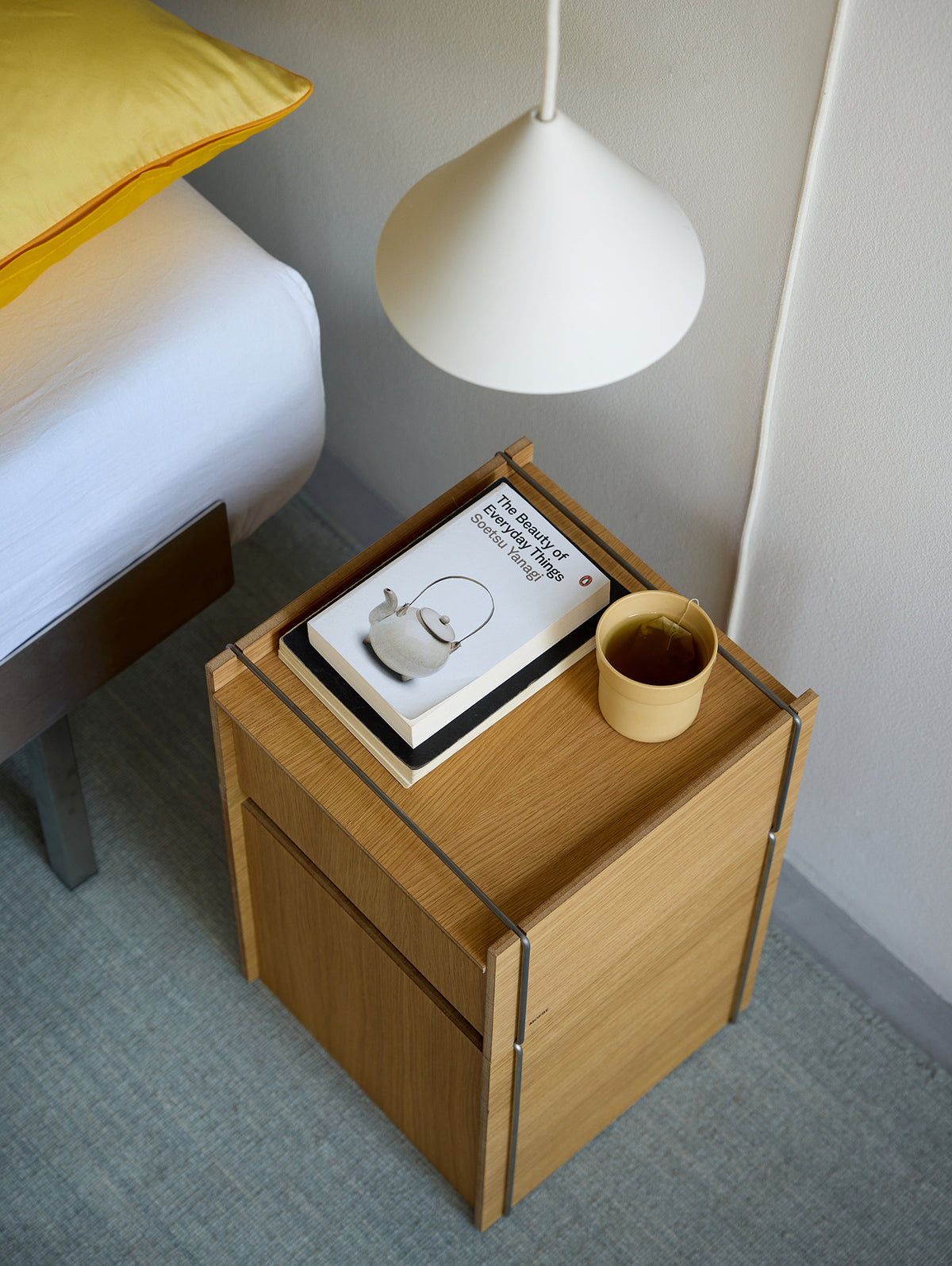 Bedside Storage by Moebe - Oak / Stainless Steel
